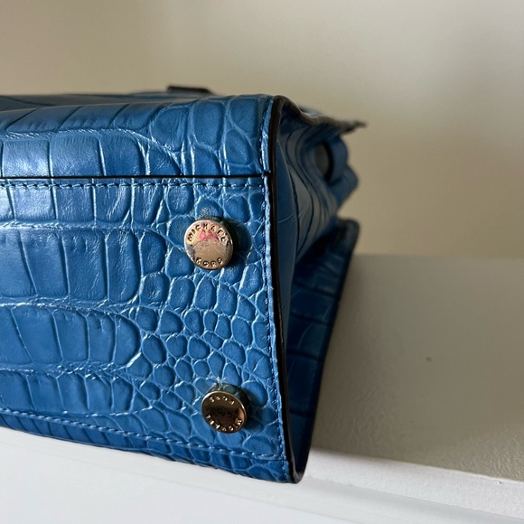 Michael Kors Croc Embossed bag blue leather - Picture 8 of 12